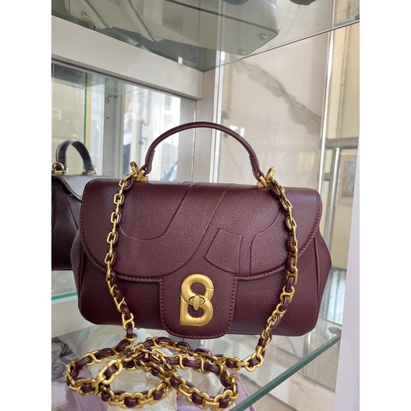 Buttonscarves Alma Flap Bag Medium - Maroon