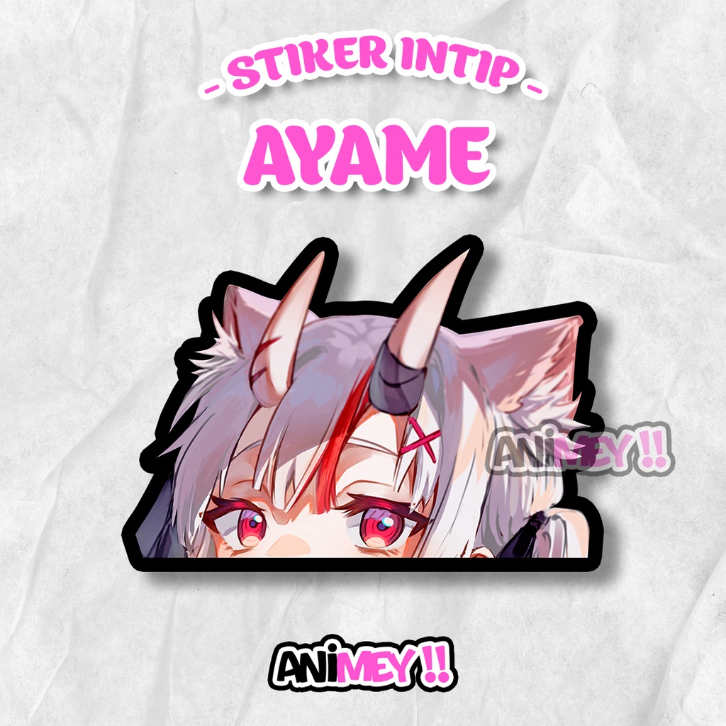 

Stiker Intip Ayame Nakiri Hololive / Sticker Anime Waterproof