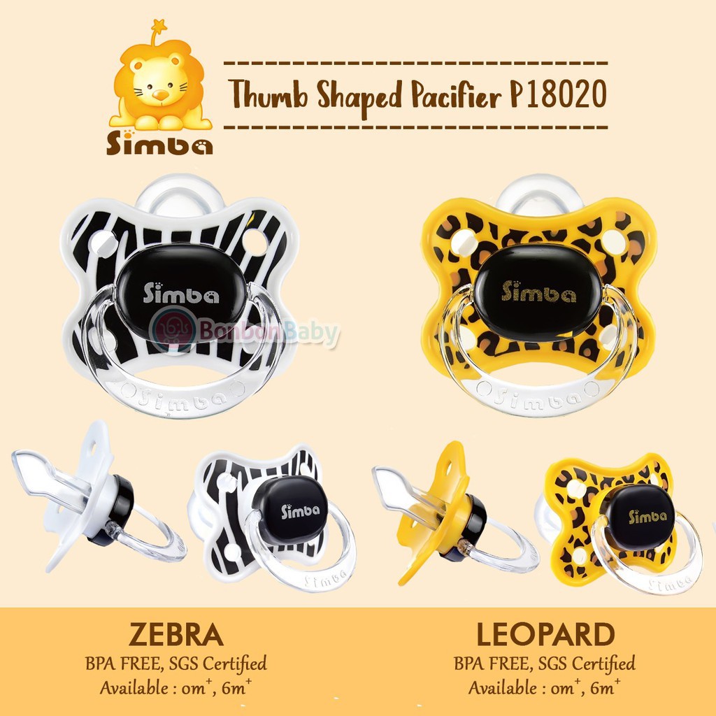 Simba Patterns Pacifier Untuk Usia 0month &amp; 6month