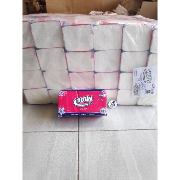 Tisu Kering Wajah 250's Jolly Facial Tissu Muka Murah Murmer 100% Serat Tissue Alami Putih alami praktis ekonomis Lap wajah tangan mulut