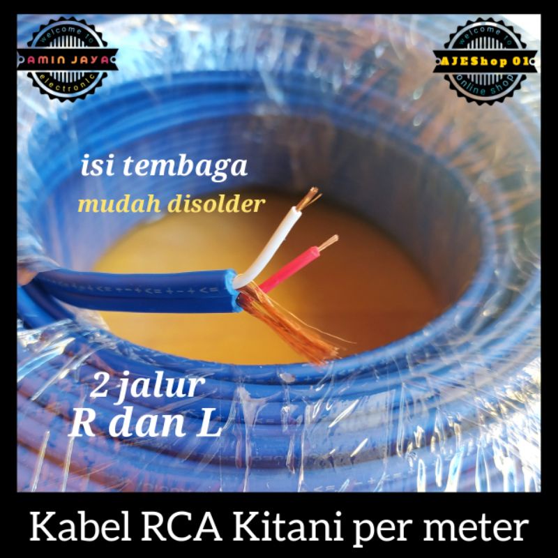 Kabel rca kitani per meter