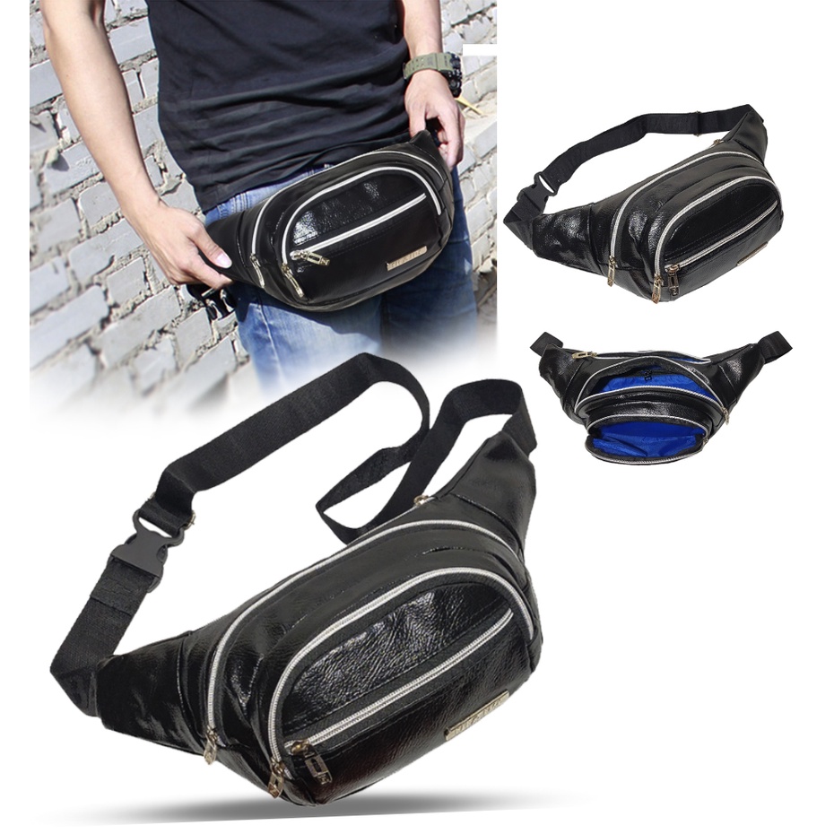 Tas pinggang wanita Waistbag / slingbag pria wanita // Tas slempang kulit pria wanita (COD)