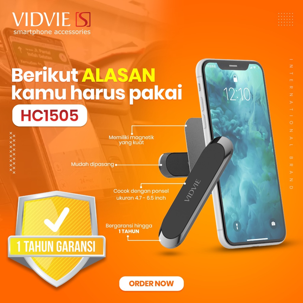 HOLDER MOBIL VIDVIE S-HC1505 BLACK