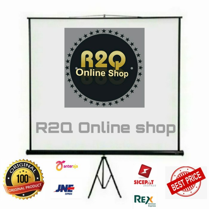 Layar Layar Proyektor Manual Tripod 70 Inch