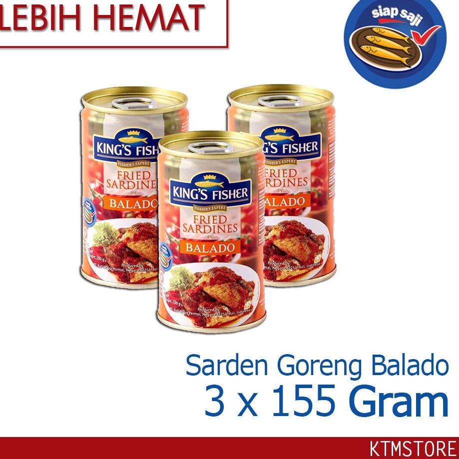 

Discount Today Paket 3 pcs King's Fisher Sarden goreng mini rasa saus balado Makanan Kaleng 155g kings fisher !