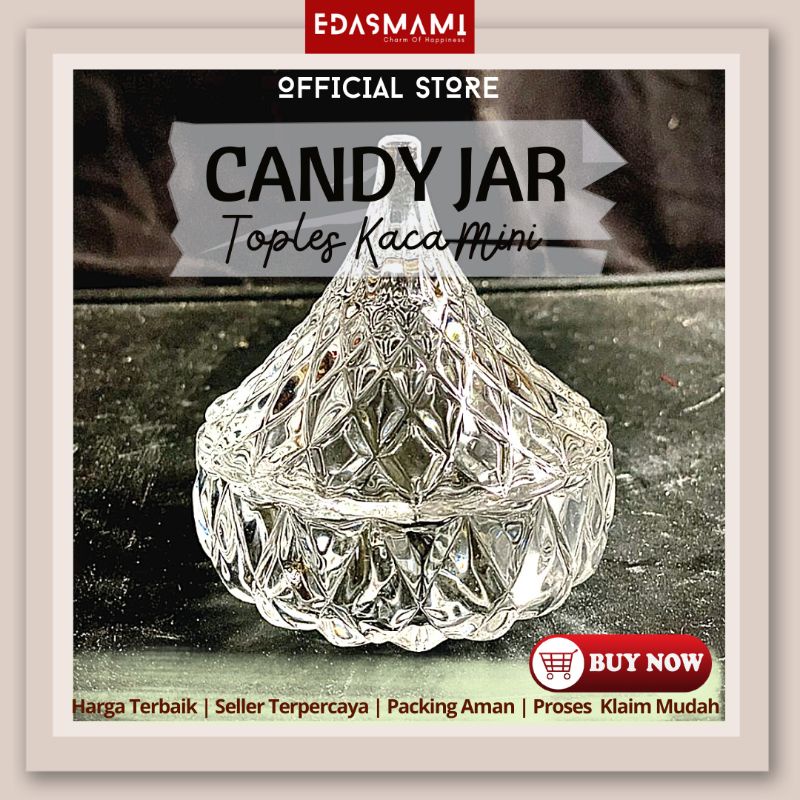 EDASMAMI Candy Jar Mini Toples Kaca Kristal