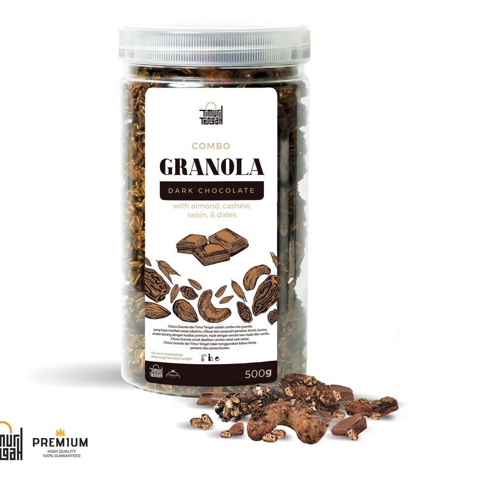 

● Granola Combo 500 gr Dark Chocolate - Oatmeal Premium TIMUR TENGAH ♪