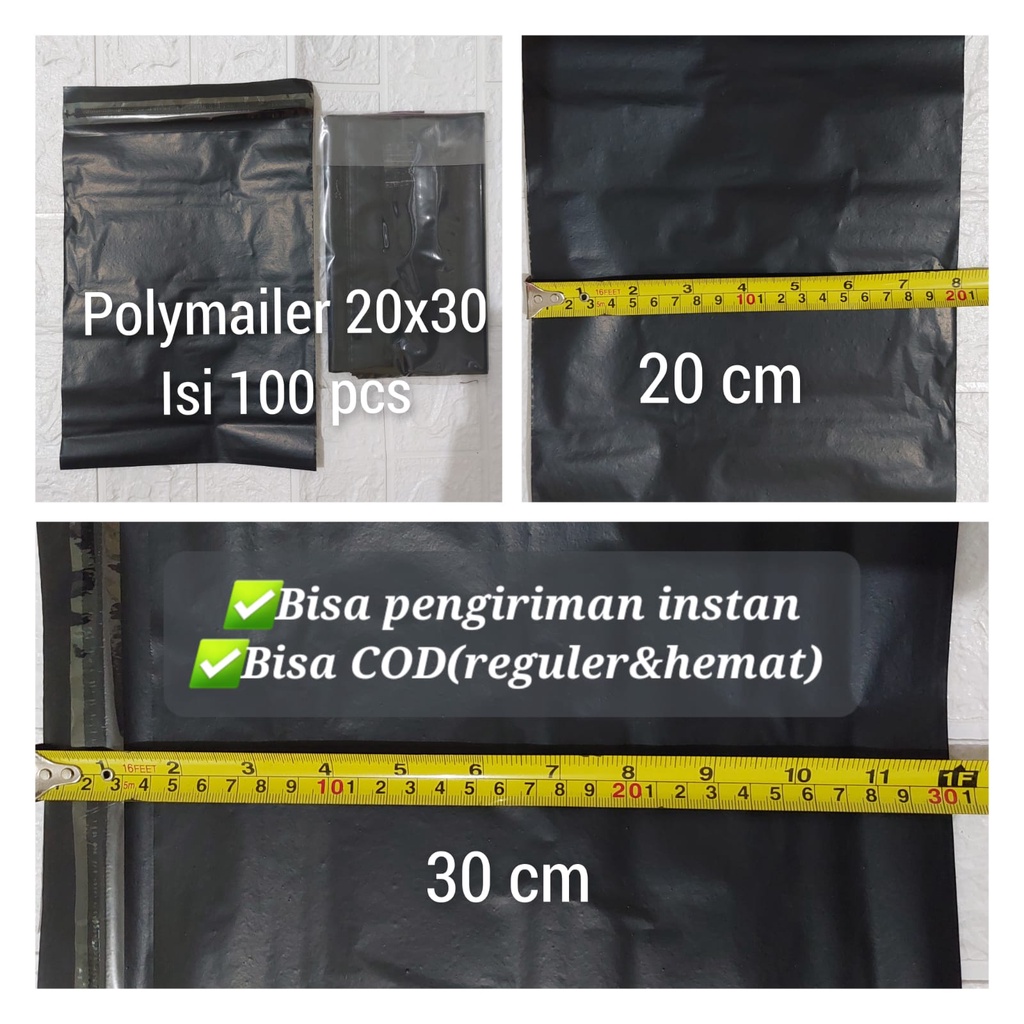 

[100 PCS] PLASTIK POLYMAILER 20X30 DOFF ISI 100 PCS