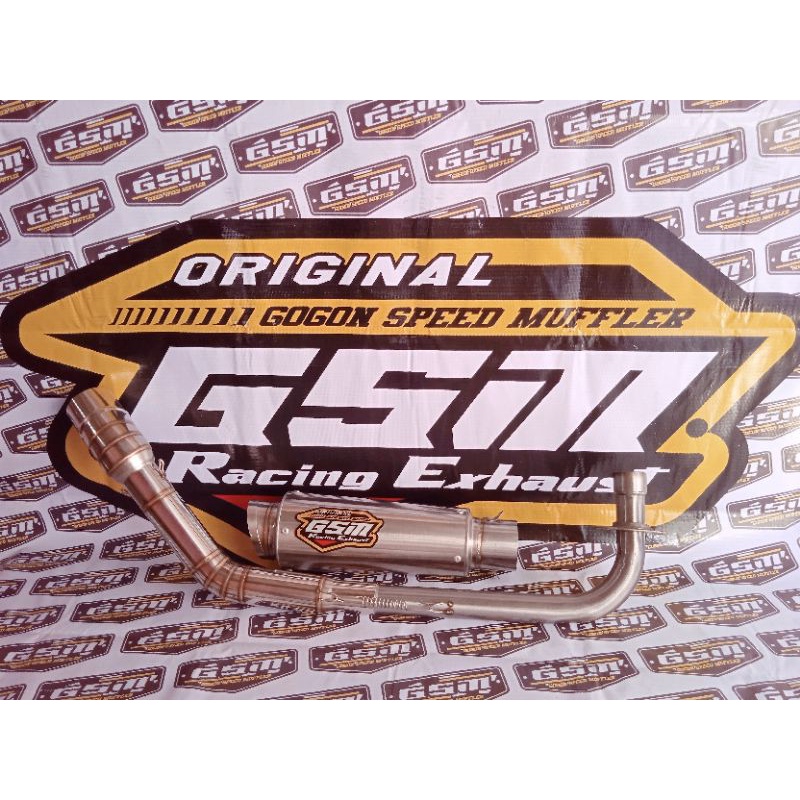 knalpot GSM original J1 copy pro buat motor bebek road race. jupiter. vega. dll