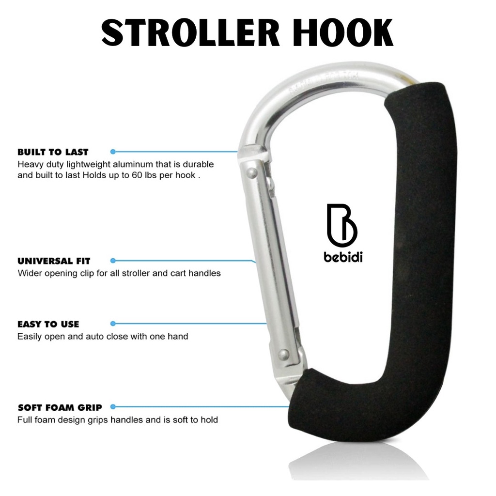 CANTOLAN STROLLER Pengait Kerata Dorong Bayi Bisa Untuk Tas Bayi Tas belanja stroller hook