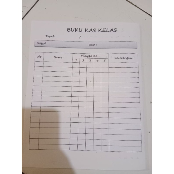 

Buku Kas kelas