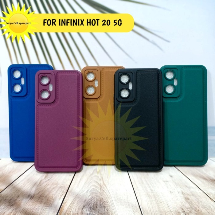 Case Square Leather Pro Infinix Hot 20 5g Hot 20i Hot 20s Hot 20 Play