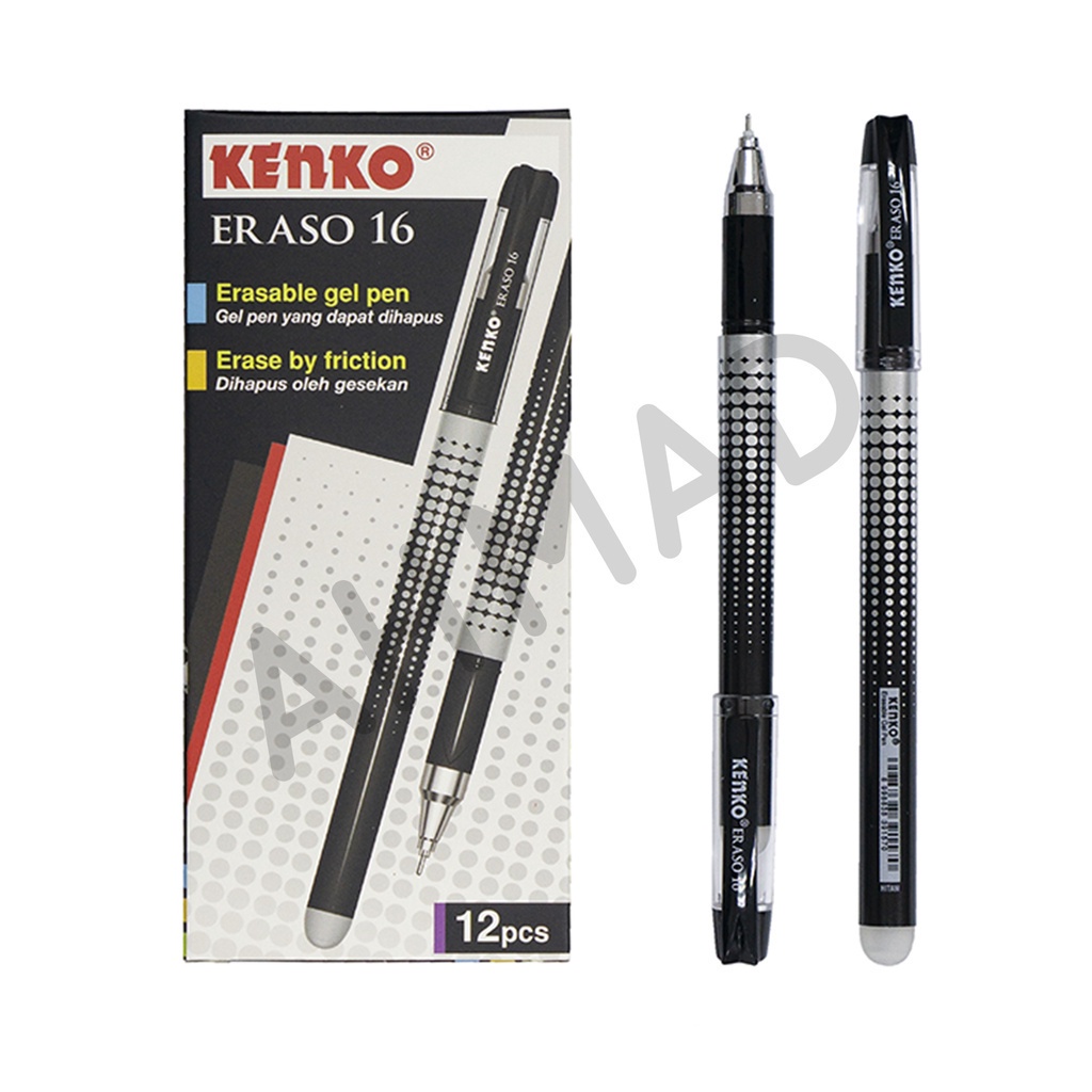 

[ ECER ] Pulpen Hitam KENKO Eraso 16 Erasable Bisa Dihapus
