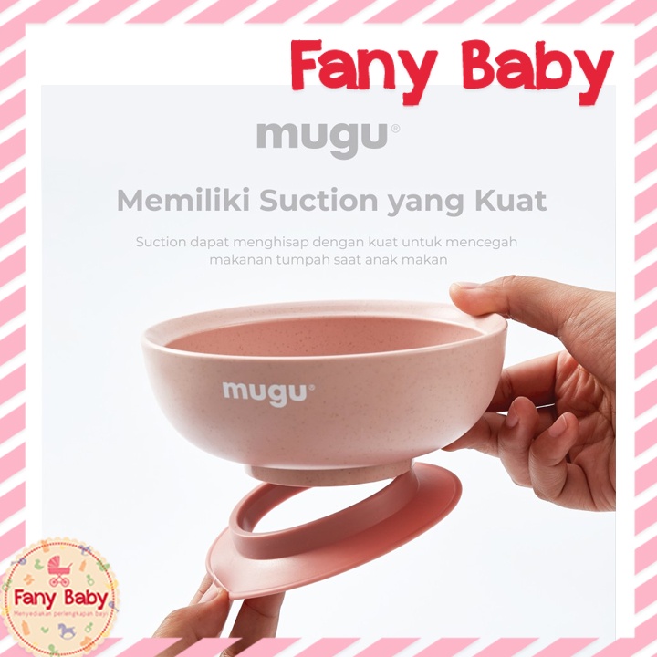 MUGU WHEAT STRAW ANTI SPILL SUCTION BOWL 340ML