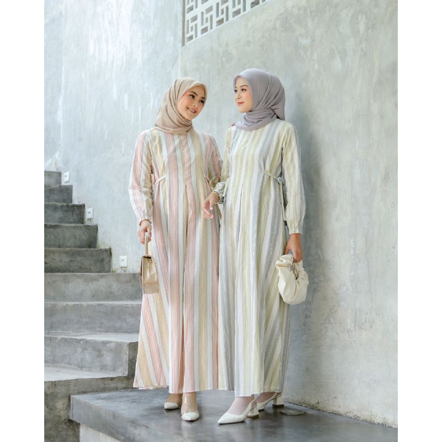 Nanda Dress by Le Khari |Gamis Busui Size S - XL | Gamis Salur Bahan Katun Adem Dress Kondangan Busu