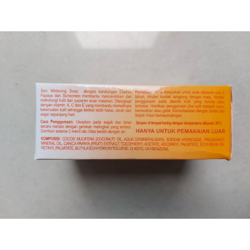 Sabun RDL PAPAYA Brightening Soap 100% ORIGINAL BPOM Baru 135gr