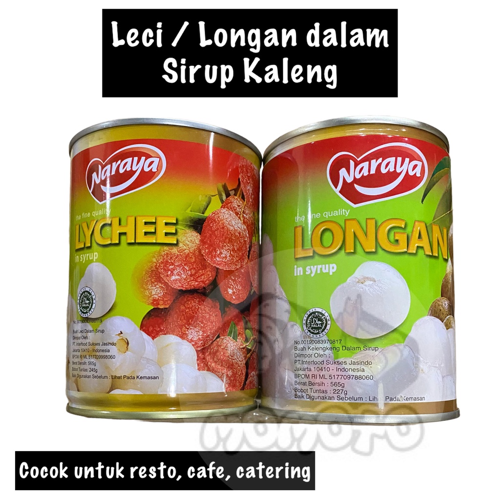 

Naraya Longan Lychee Buah Kelengkeng Lengkeng / Leci dalam sirup 565gram