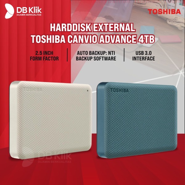 Harddisk External Toshiba Canvio Advance 4TB - HDD Canvio Advance 4TB