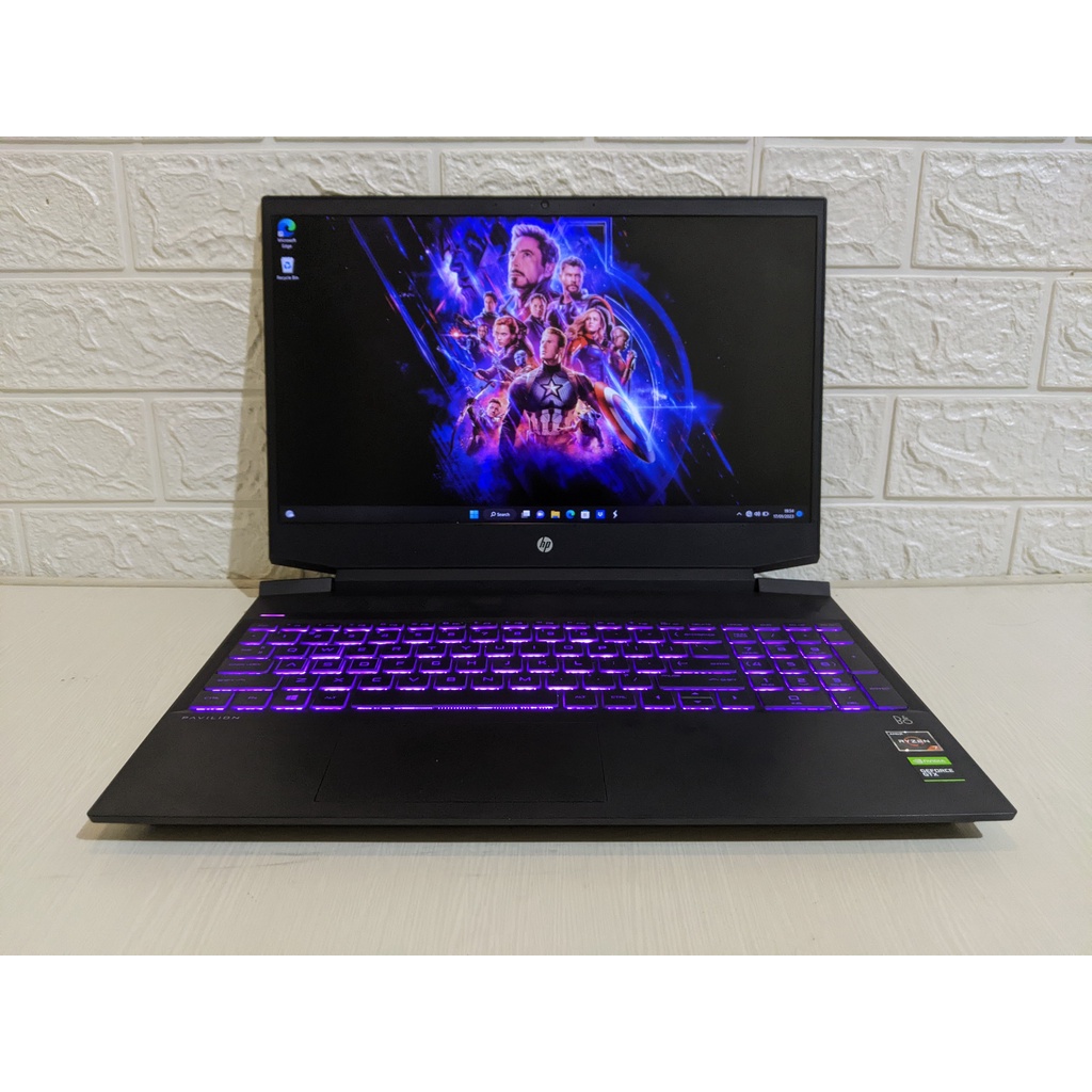 HP Pavilion Gaming 15 Ryzen 7 3750H Nvidia GTX 1660Ti 6GB RAM 16GB Laptop Second Bekas