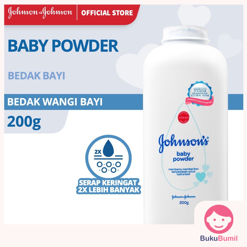 JOHNSON'S Baby Powder - Bedak Bayi 200gr Perlengkapan Bayi