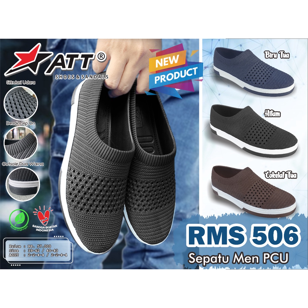 Sepatu Karet Pria Motif Kaos att RMS 506