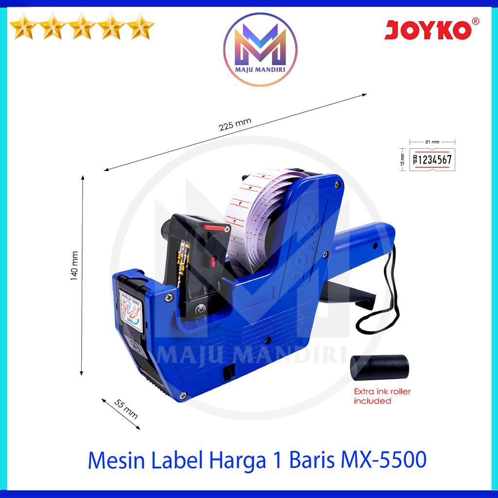 

Mesin Label Joyko MX 5500m 1 Baris / Price Labeller MX-5500 m - 1 line / Alat Stiker Harga 8 digit
