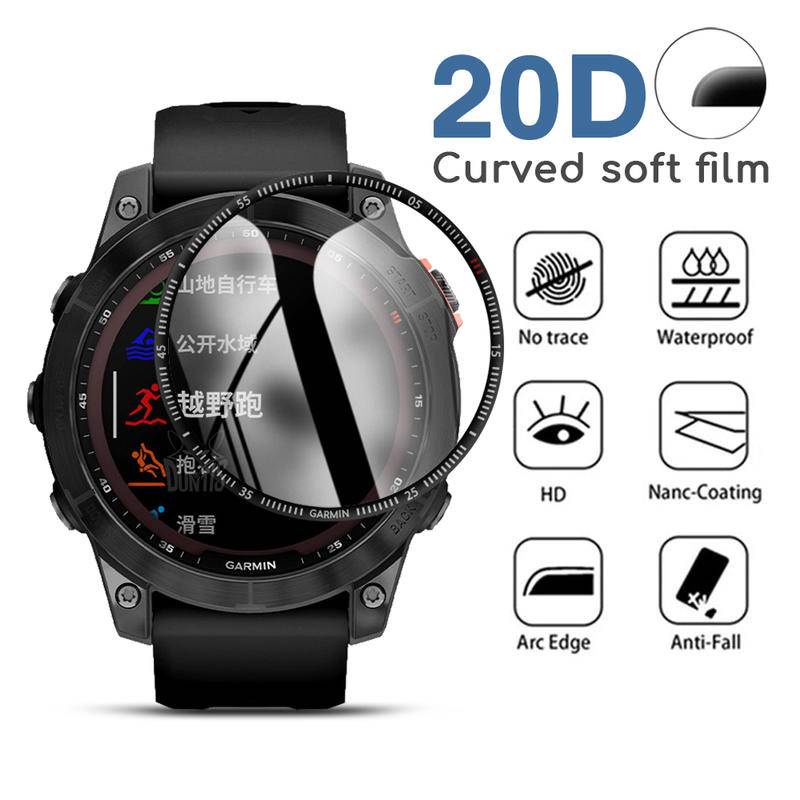 Film Pelindung 3D Untuk Garmin Fenix7 7S 7x6 Pro Sapphire Safir Smart Watch Screen Protector Aksesoris Untuk Garmin Forerunner 955 945 255 255S 245 45S 245 158 (Bukan Kaca)