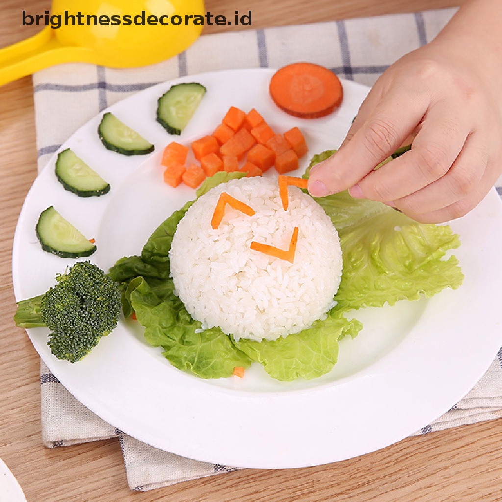 [Birth] Bahan Food Grade Portable Cetakan Sendok Nasi Kuning Setengah Lingkaran Rice Ball Mold Rice Ball Spoon Round Sushi Spoon Mold [ID]