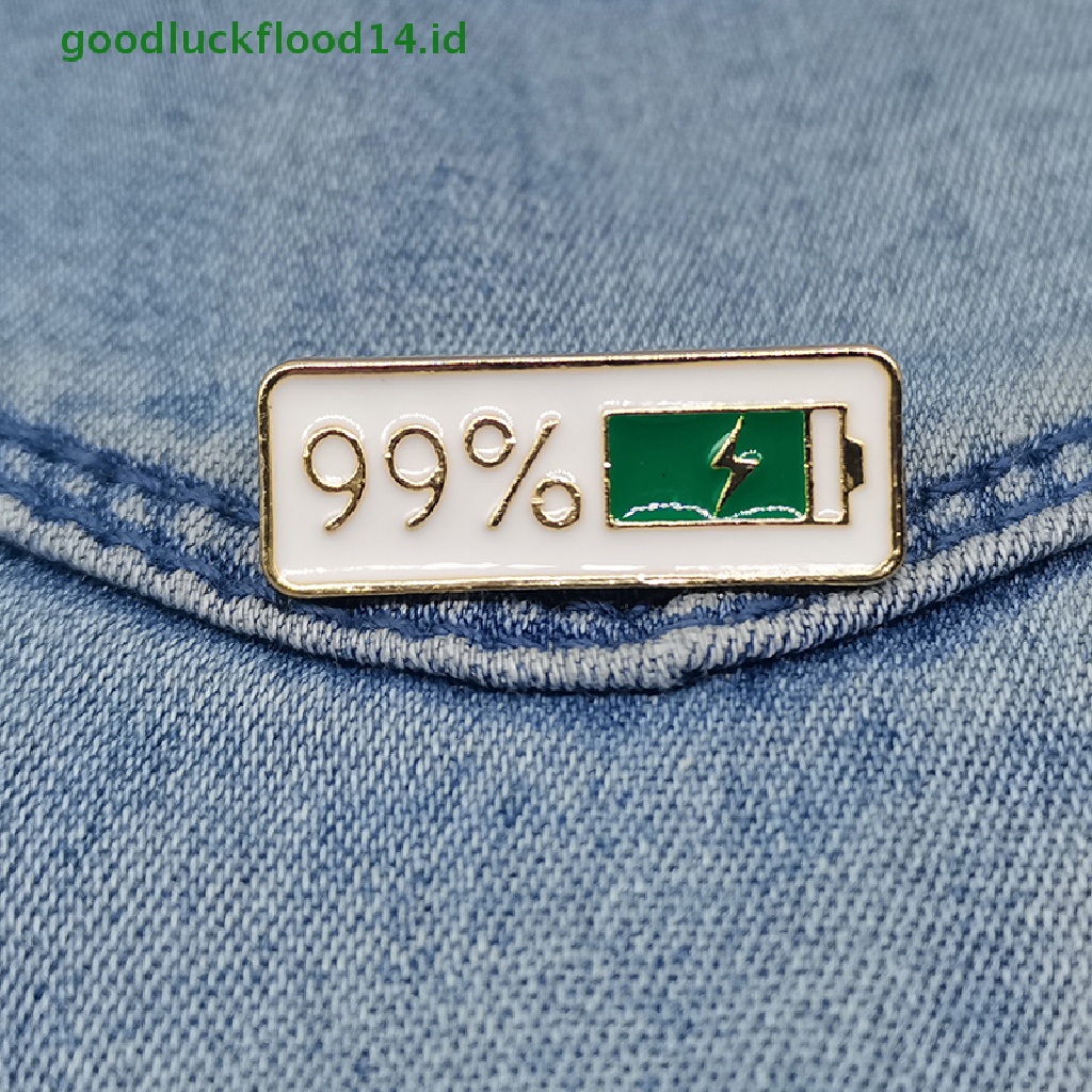 [GOOGFOUR] 1% 99% Jumlah Listrik Bros Gesper Logam Baju Lencana Kerah Pin Enamel Antik Pin Perhiasan Dekorasi Aksesoris Hadiah [TOP]