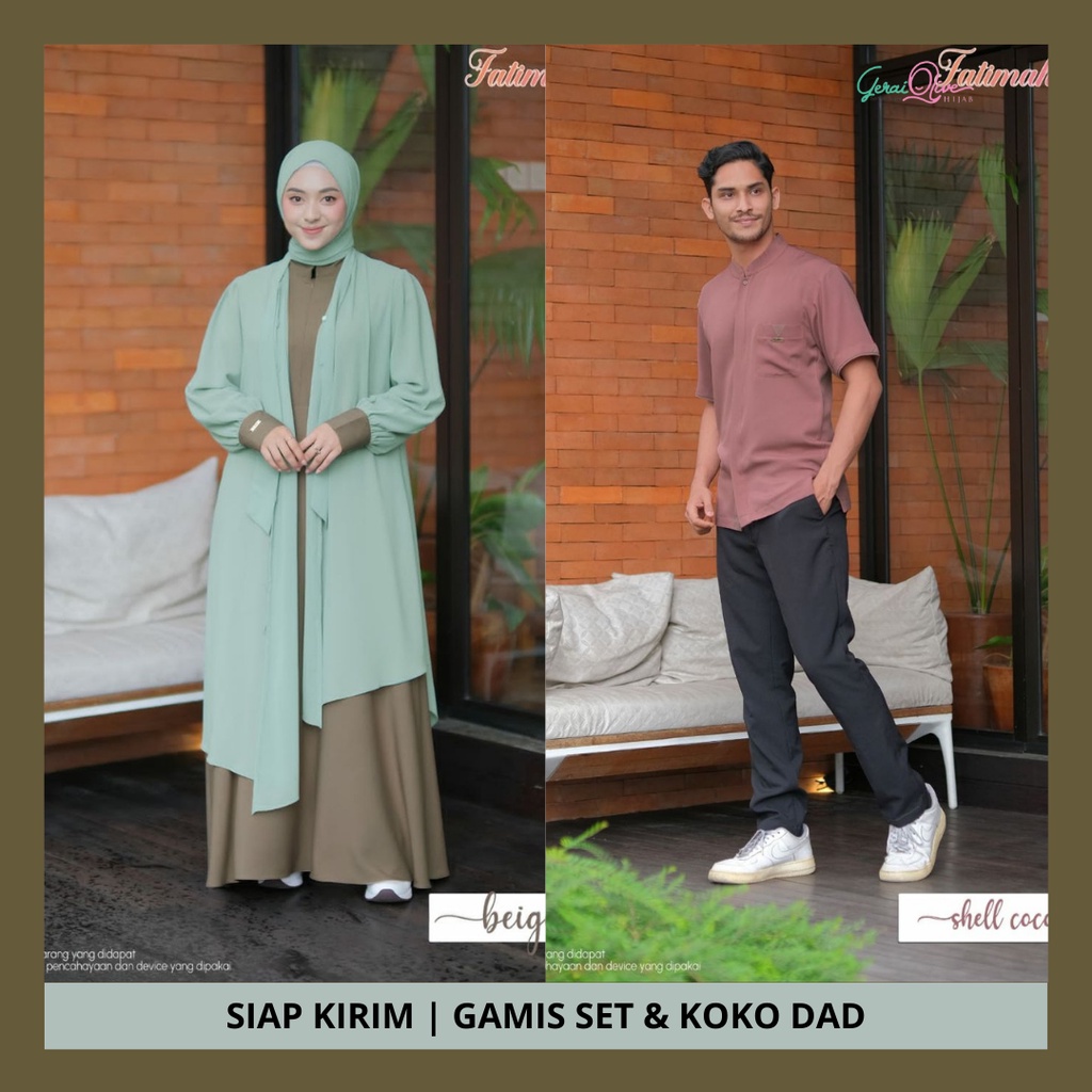 Fatimah Ali Gamis Set Pashmina & Koko Dad By Fauz Hijab