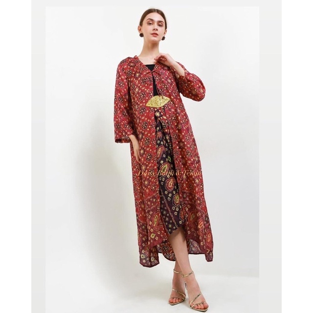 Long Outer Jumputan Palembang