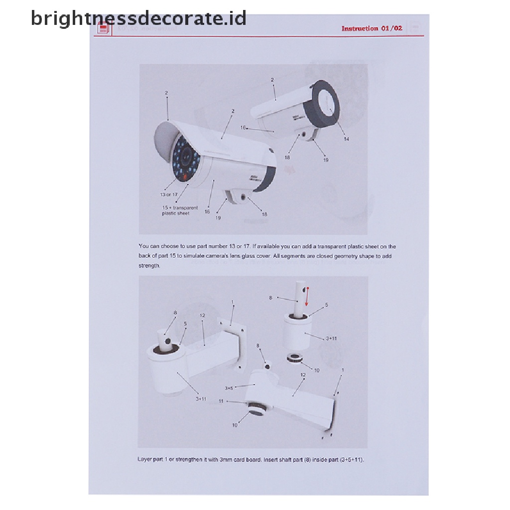 [Keladilan] 1:1model Kertas Tiruan Keamanan Dummy Kamera Pengintai Security Model Puzzle [ID]