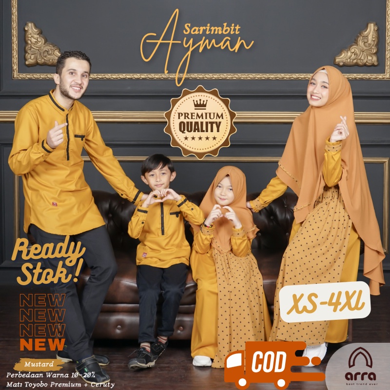 Sarimbit Couple 2023 Mustard Sarimbit Keluarga Couple Muslim 2023 Baju Couple Pasangan Lebaran Mewah