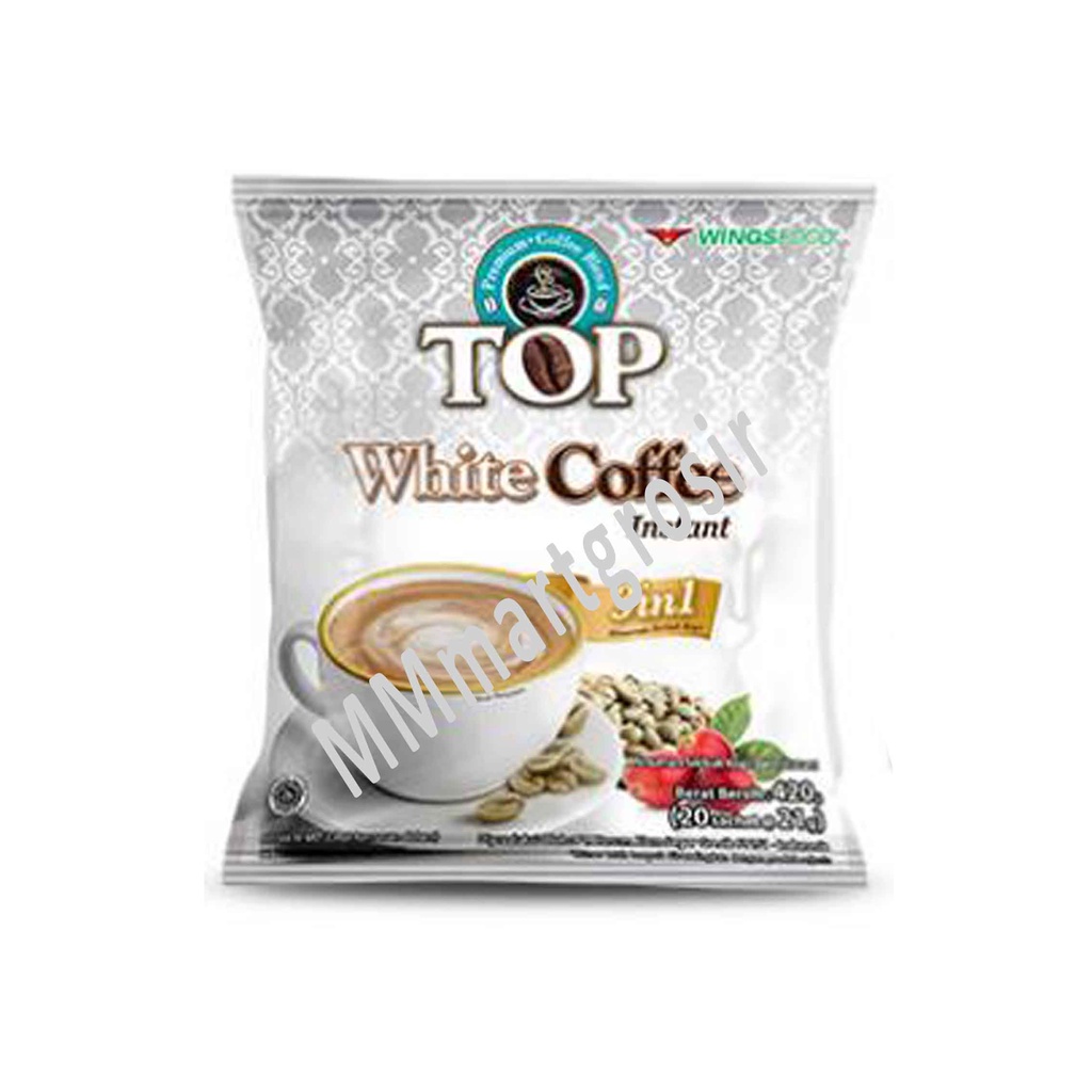 Top White Coffee/ Kopi Instant 3 in 1/ Kopi 1 Renceng Isi 12pcs