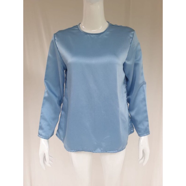 Inner Manset Dress Maxmara Silk Baju Kondangan Polos Premium Hijab