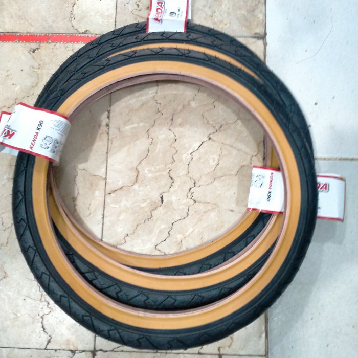 BAN LUAR SEPEDA 20 X 1.95 KENDA LIST KUNING ORIGINAL