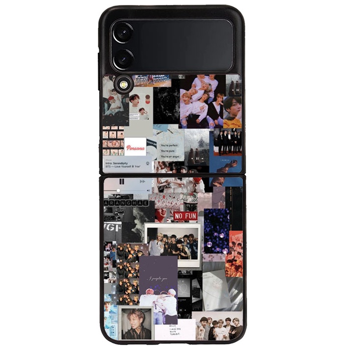 Casing Cover Case Samsung Galaxy Z Flip Fold 5 4 3 5G Custom Bts S207