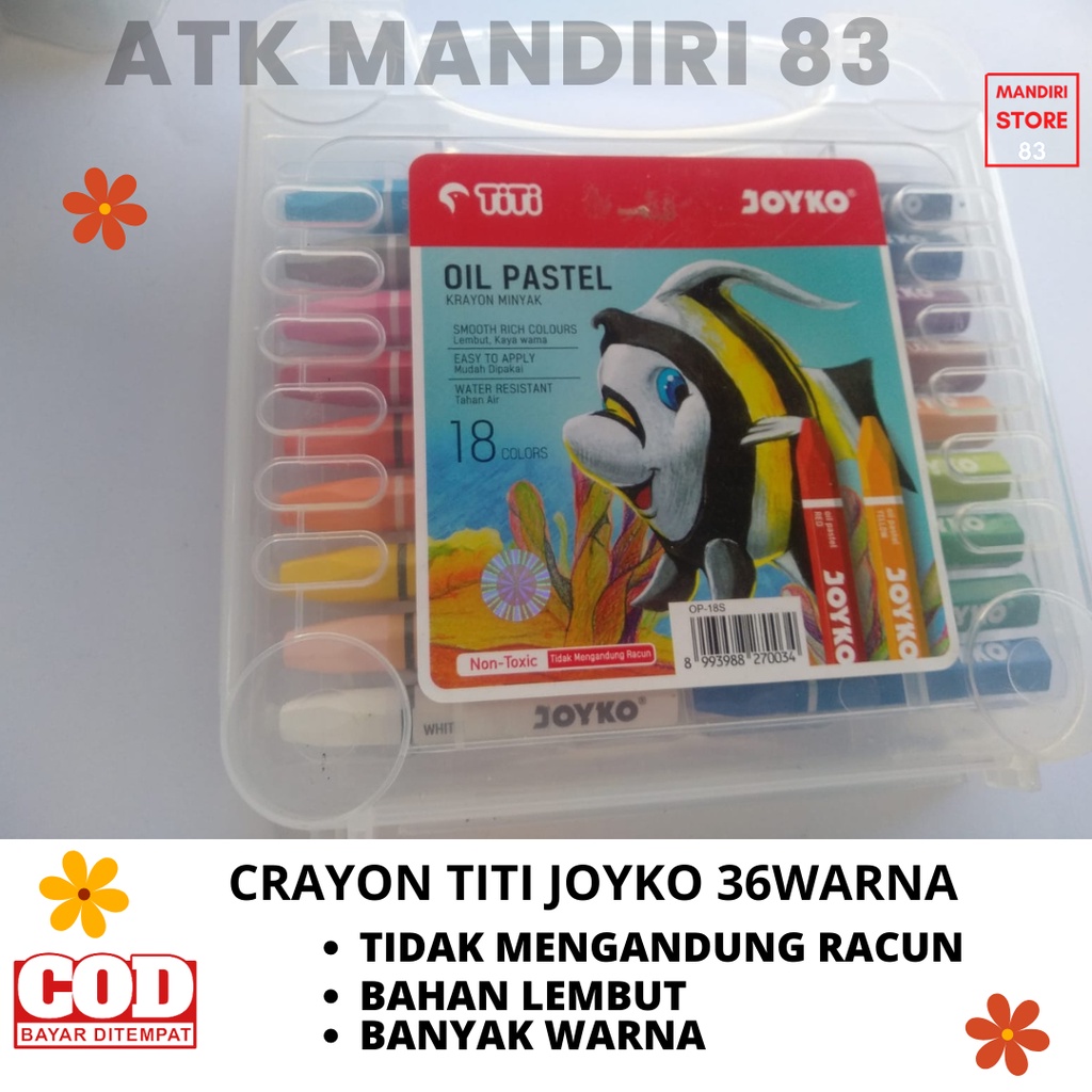 

Crayon / Krayon TITI joyko 18 Warna