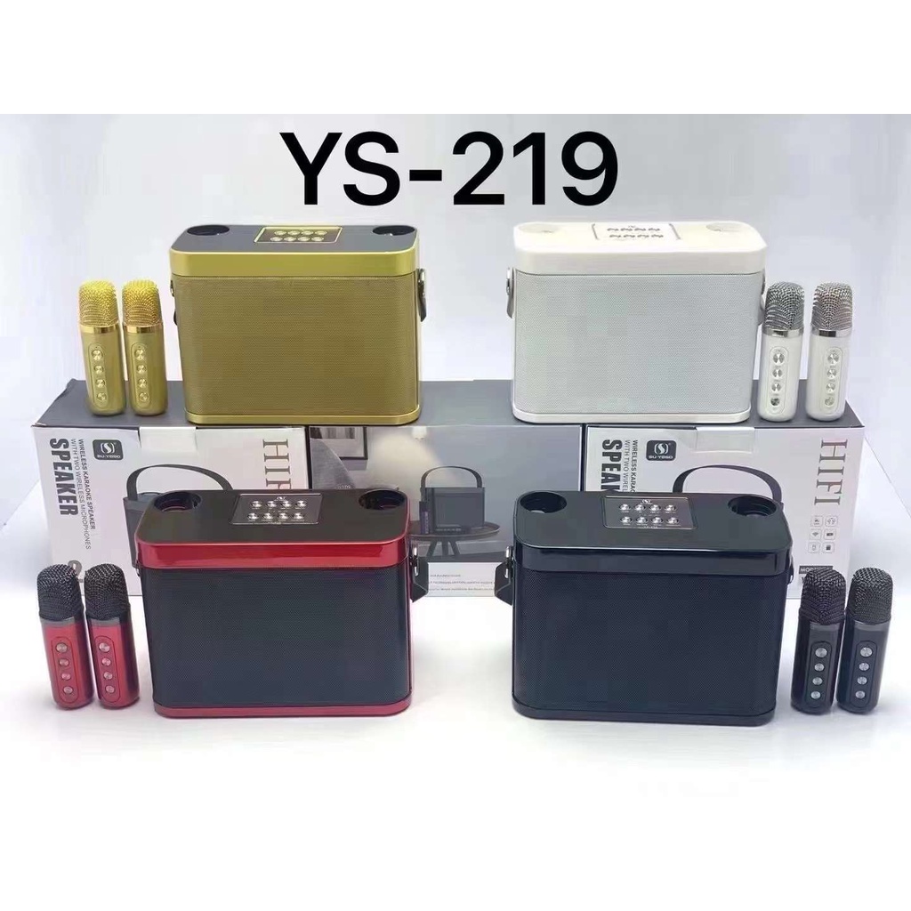 YS-219 Speaker Bluetooth Karaoke 2 Mic Karaoke Wireless Voice Change / Speaker Karaoke Dual Micropho