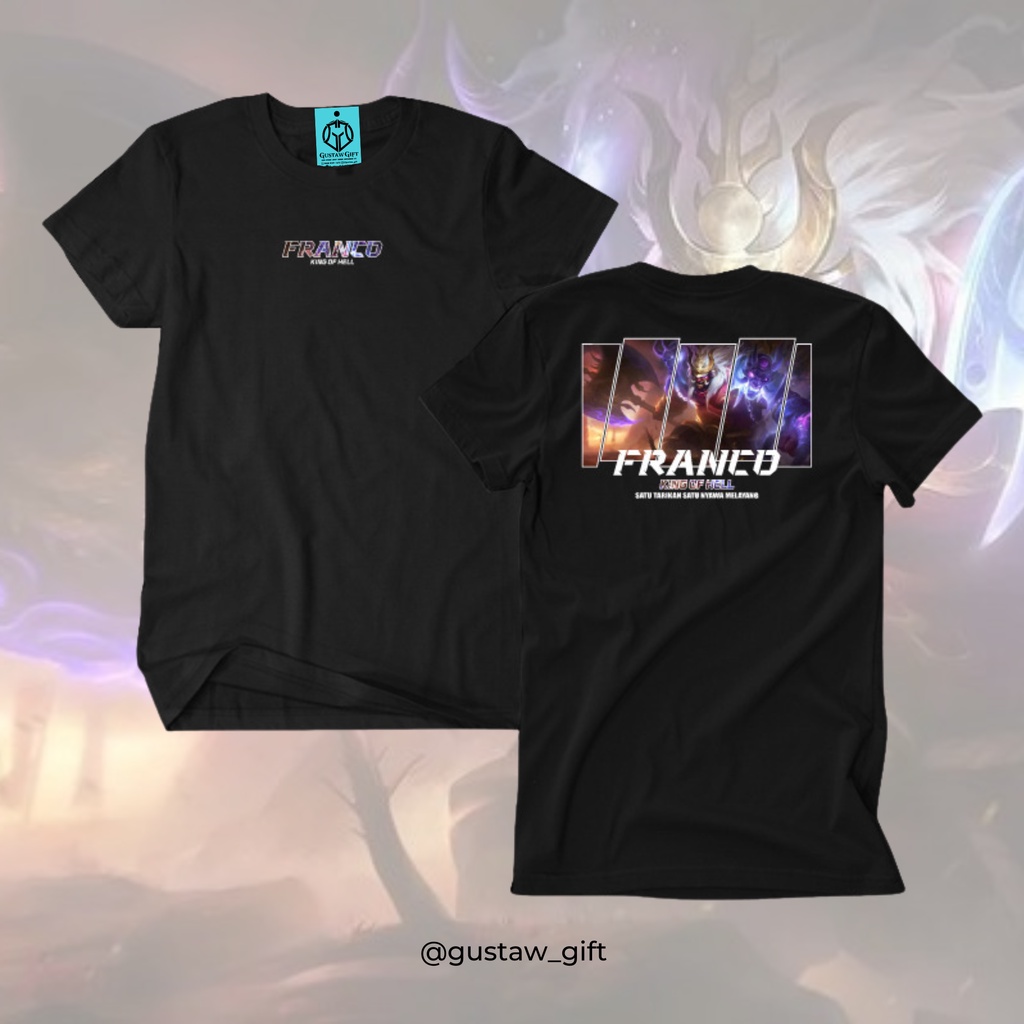 GG T-Shirt FRANCO skin King Of Hell Mobile Legends Kaos Custom Katun Slim-fitting