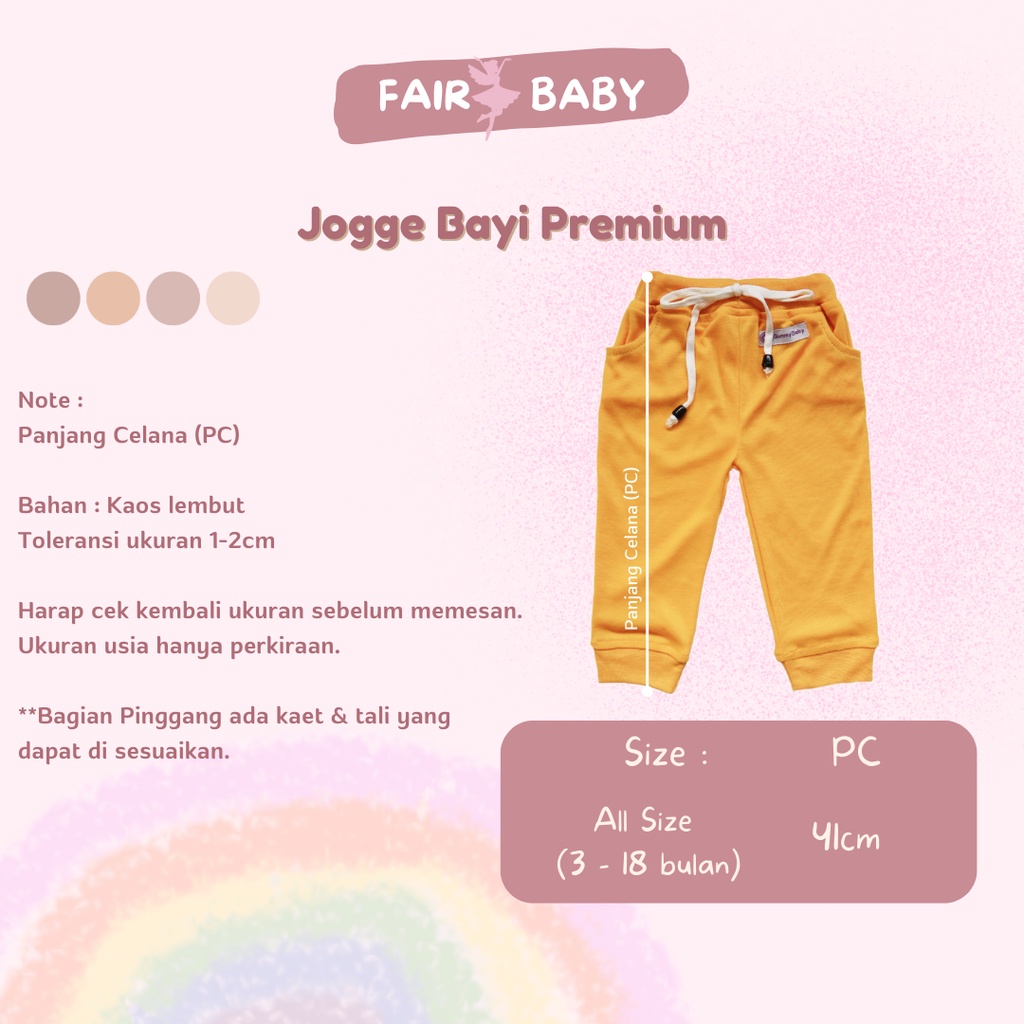 Fairy Baby Jegging Bayi Premium Super Lembut | Jogger Bayi