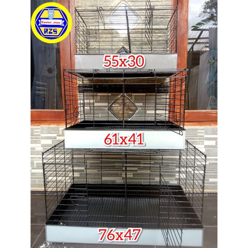Kandang Kelinci-Tupai-ayam-sugar glider marmut Galvanis Jumbo xl ukuran P,61-L,41-T,41 BISA DI LIPAT