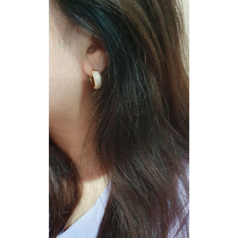 Anting Titanium asli Anti karat anti alergi mata tanam Earring Stainless steel Premium Quality At72