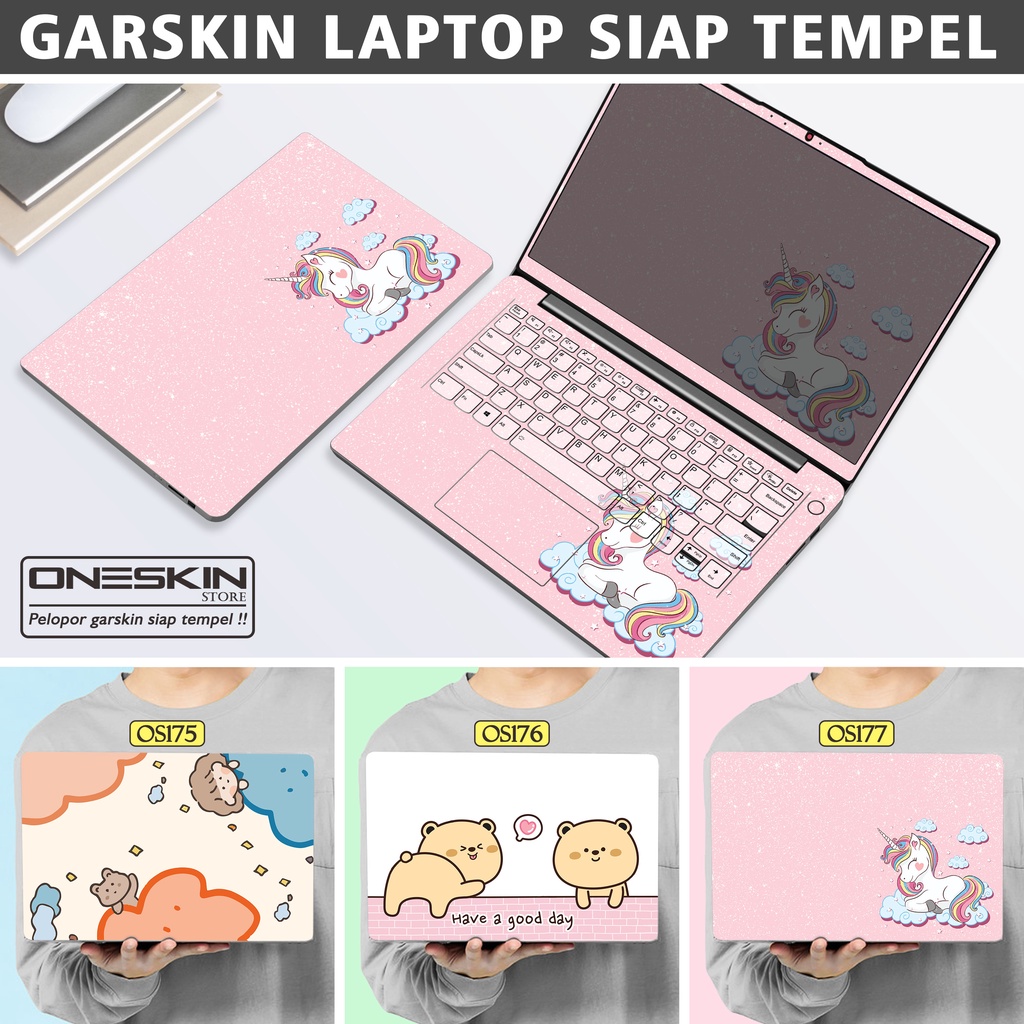 Garskin Sticker Laptop Protector Macbook Full Body Bottom Bezel Palmrest Skin Unicorn Cute