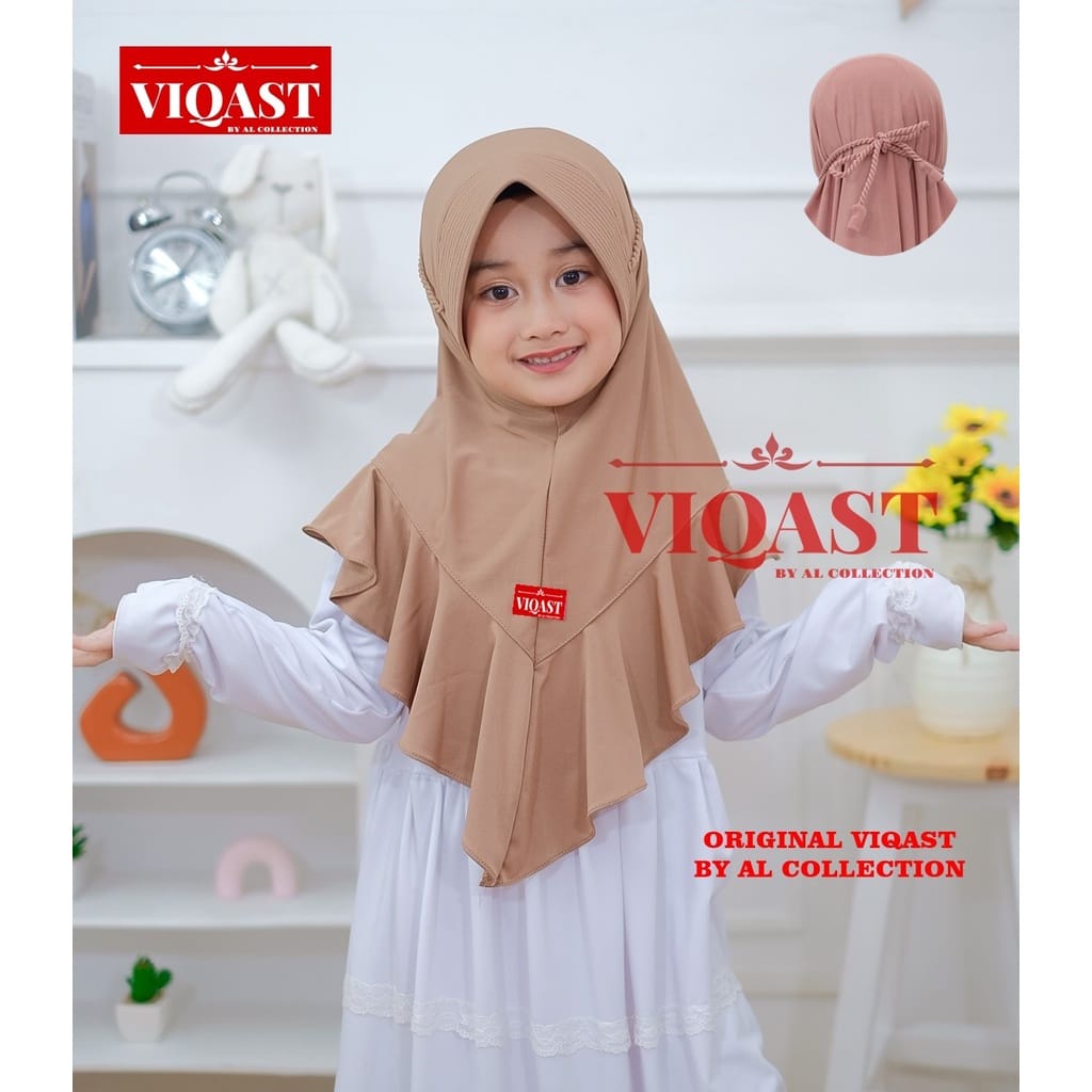 Jilbab Anak Tk MARLINA 4-8 Tahun Tali Kepang Ropel Anak Jersey Premium Hijab Bergo Pet Instant Bergo