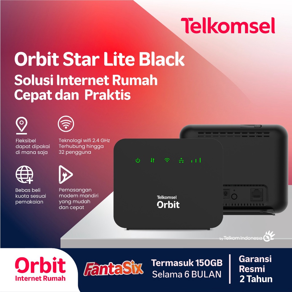 Telkomsel Orbit Star Lite Modem WiFi 4G HighSpeed Free Kabel Usb power