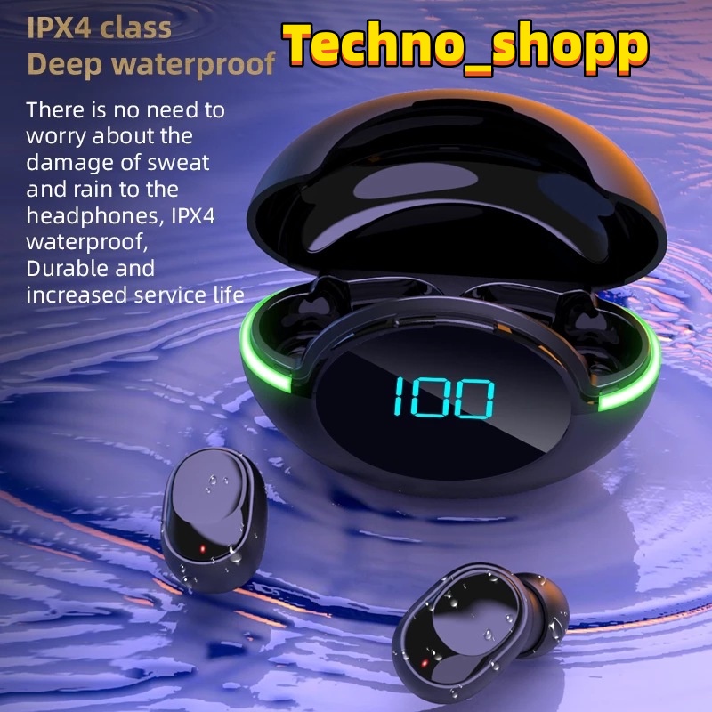 (COD)Y80 Y60 YD04 YD05 Y30 Stereo Wireless Earbuds TWS Bluetooth 5.1 in-Ear Headset One-Step Pairing with Digital Display Breathing Light android/iphone
