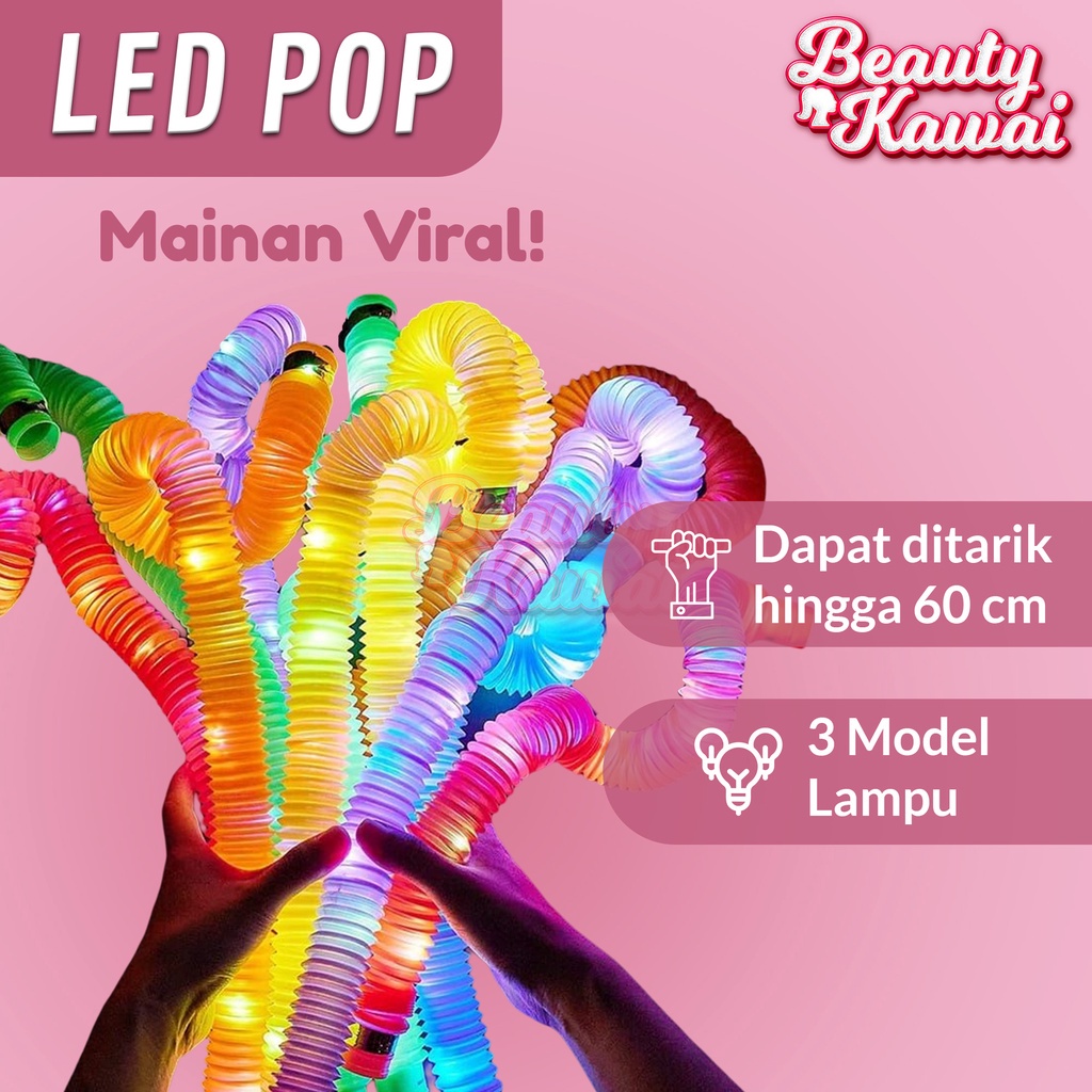 LED Pop Viral Light Tube Flexible Mainan Anak Lampu Stick