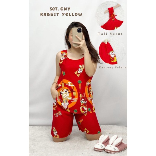 baju tidur set tanktop pants / pajamas / piyama wanita