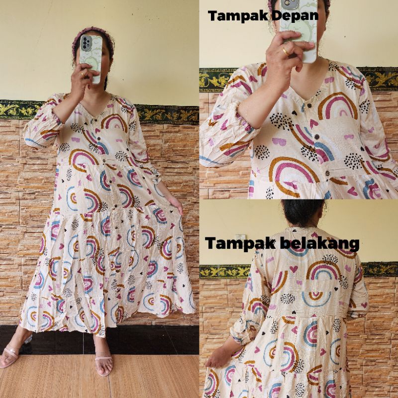 GAMIS SUSUN FULL KANCING/GAMIS BUSUI/GAMIS KEKINIAN